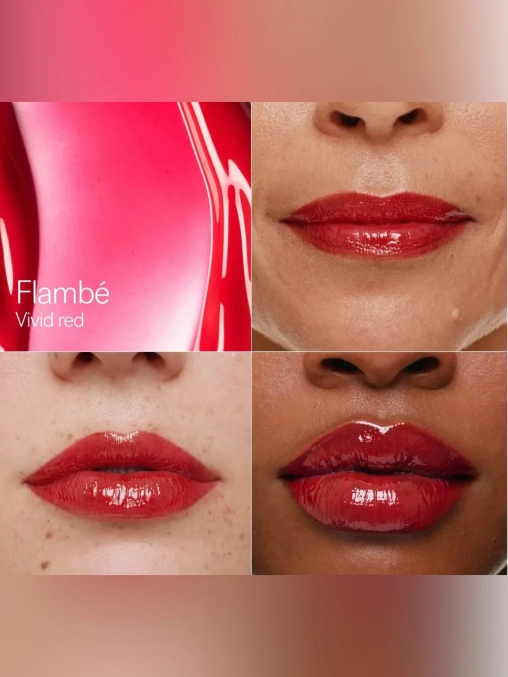 ILIA Overglaze Hydrating Lip Gloss for 24-Hour Moisture Color Flambé Vivid